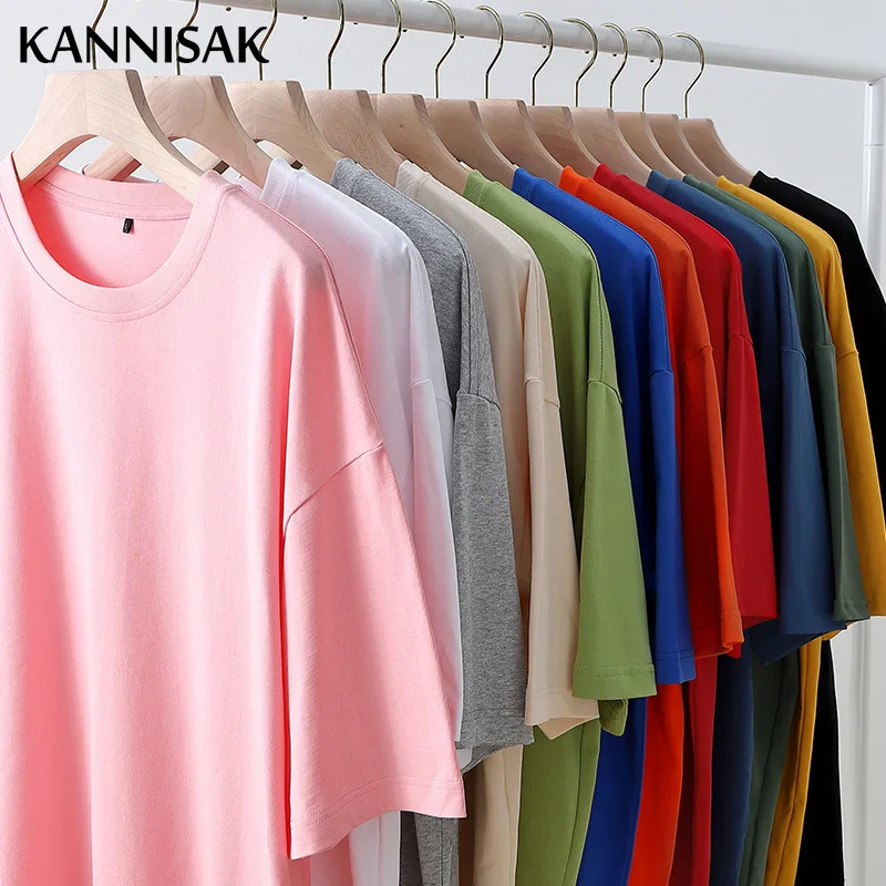 

Men's T-shirts 2021 Oversized Pure Color Cotton Harajuku Tshirt O-neck Summer Short Sleeve Japanese Tees Casual Quality Tops