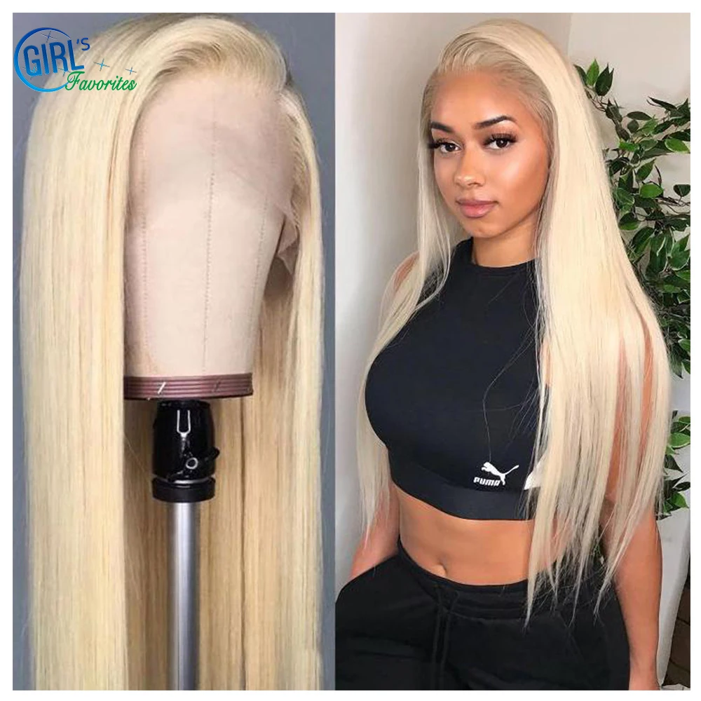 

Raw Indian Honey Blonde Wig 613 Lace Front Wigs 13x4 Lace Frontal Wigs bone Straight Human Hair Pre Plucked With Baby Hair