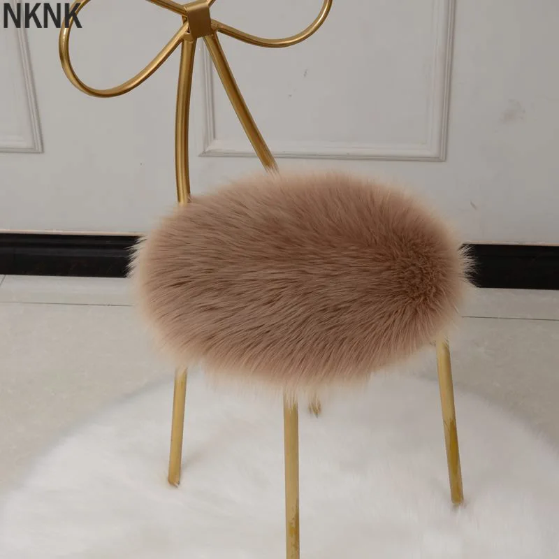 Твердые Цвет теплая шерсть Круглый Подушка на стул утолщение обеденный