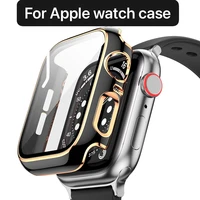 zh coverglass for apple watch case 44mm 42mm 40mm 38mm replacement fully protect case for iwatch 6 5 4 3 2 1 se protective case