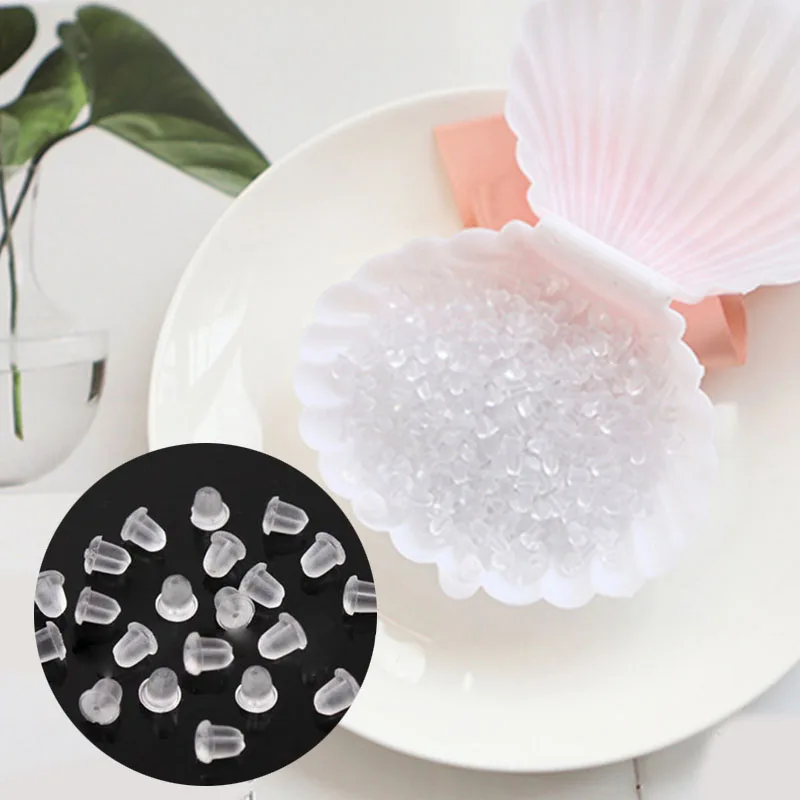 2019 новые модные силиконовые заглушки для сережек 100 шт. прозрачные мягкие