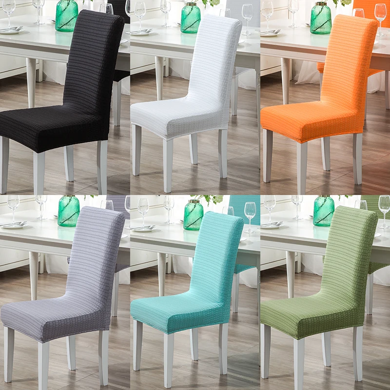 

Bubble Cloth Solid Color Chair Cover Large Elastic Chair Cover A Variety Of Colors Suitable For Restaurants Banquets Hotels