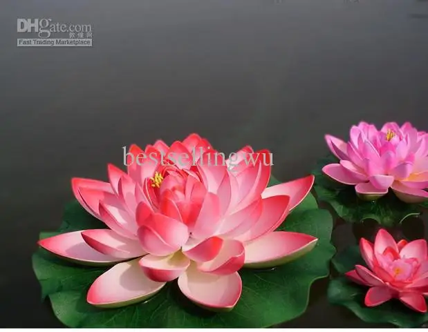 

Diameter 10 Cm Artificial Lotus Flower Water Pool Fish Tank Decor Plants Craft Supplies For Wedding Party Home Decoration