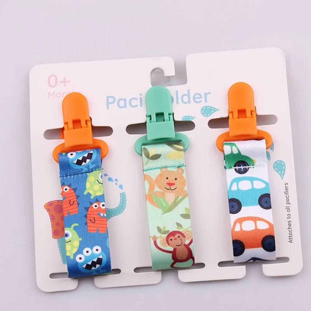 

Toys Cute Teether Dummy 3 Pcs/Set Cartoon Holder Pacifier Clip Nipple Holder Baby Pacifier Pacifier Chain Babies Pacifier Clips