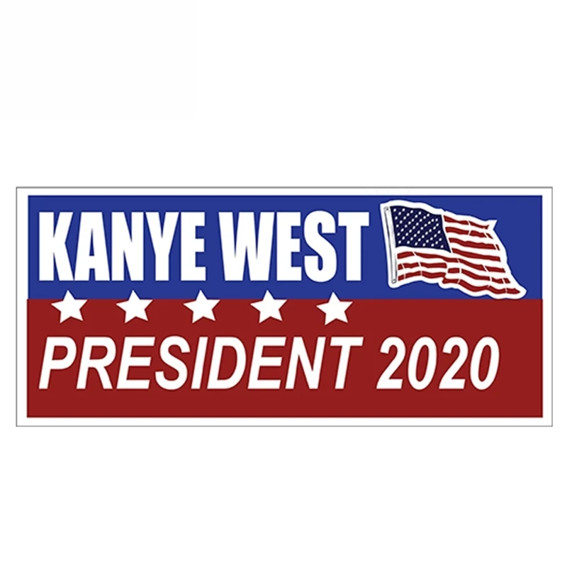 

Dawasaru John Galt & Kanye West for President 2020 Vinyl Sticker Car Styling Waterproof Decal Auto Bumper Sticker 13cm X 6.2cm