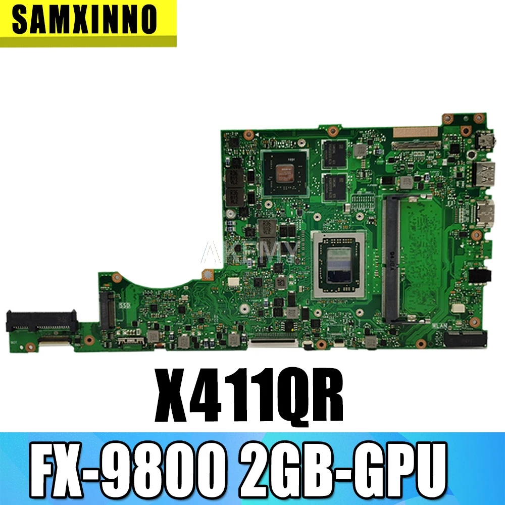 

X411QR материнская плата с FX-9800 2,7 МГц-3,6 МГц 4 ГБ/RAM 2GB-GPU для For Asus X411QR X411Q X411 материнская плата для ноутбука X411QR Mianboard