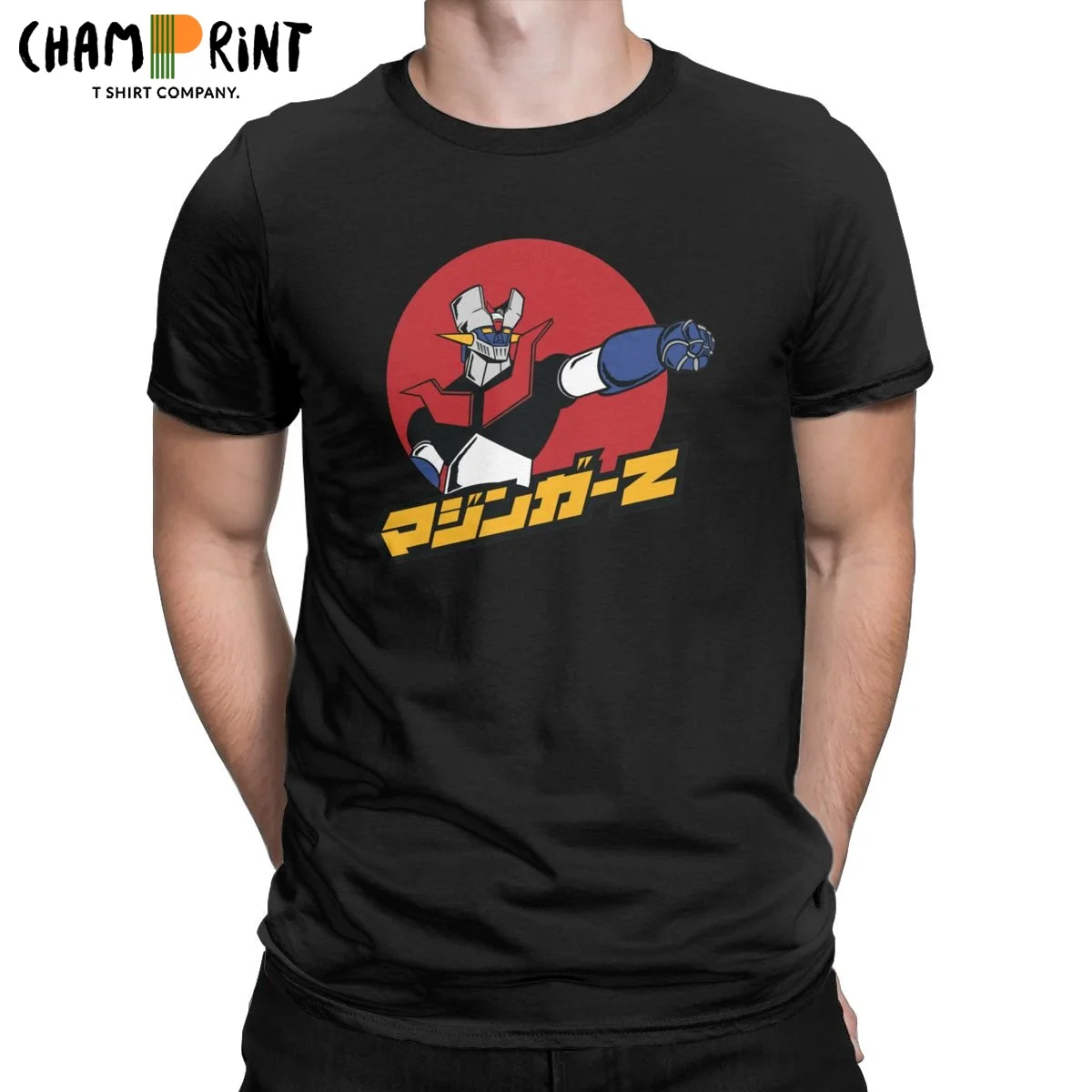 

Mazinger Z T Shirt Men Cotton Humor T-Shirts Crew Neck Robot Cartoon Tee Shirt Short Sleeve Tops Gift Idea