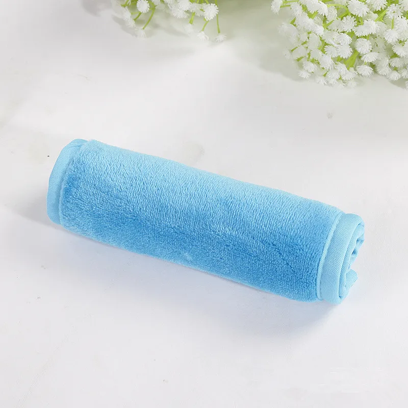 Blue Многоразовое полотенце из микрофибры для лица, 40*17 см, натуральная антибактериальная защита, средство для снятия макияжа, очищающее средство для красоты - Цвет: Blue