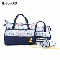 motohood 5pcs baby diaper bag suits for mom mommy maternity bag sets baby bottle holder mother women bag for stroller