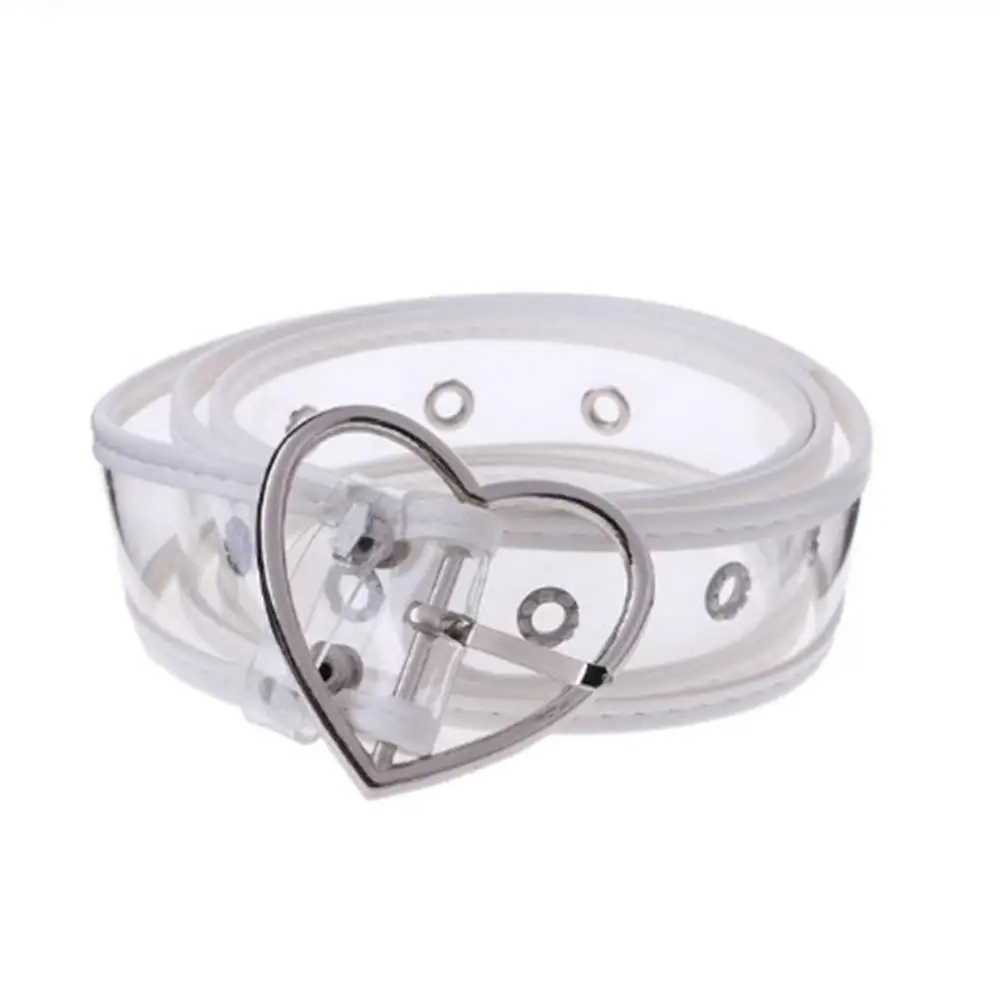 Новинка 2020 Женский ремень милый прозрачный длинный из ПВХ для женщин белый пояс