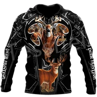 tessffel 3dprint camo deer hunting tattoo animal hunter menwomen newfashion jacket zip funny hoodies long sleeve streetwear s9