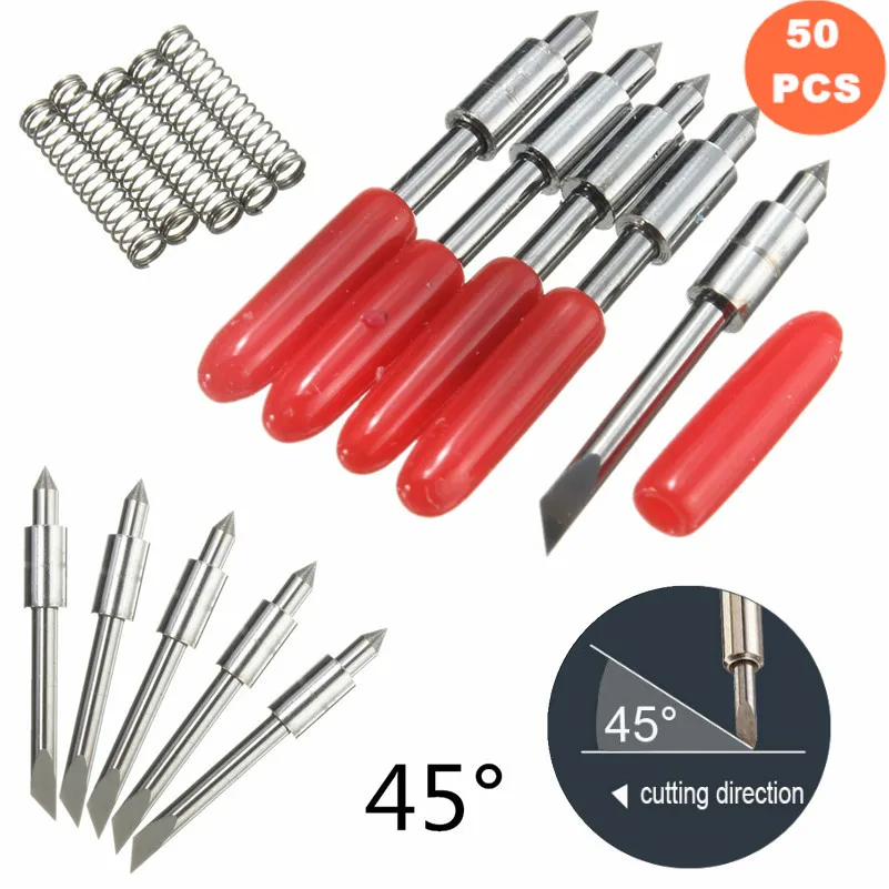 KZTech 50 шт. 45 градусов режущий плоттер с режущим лезвием для виниловых режущих