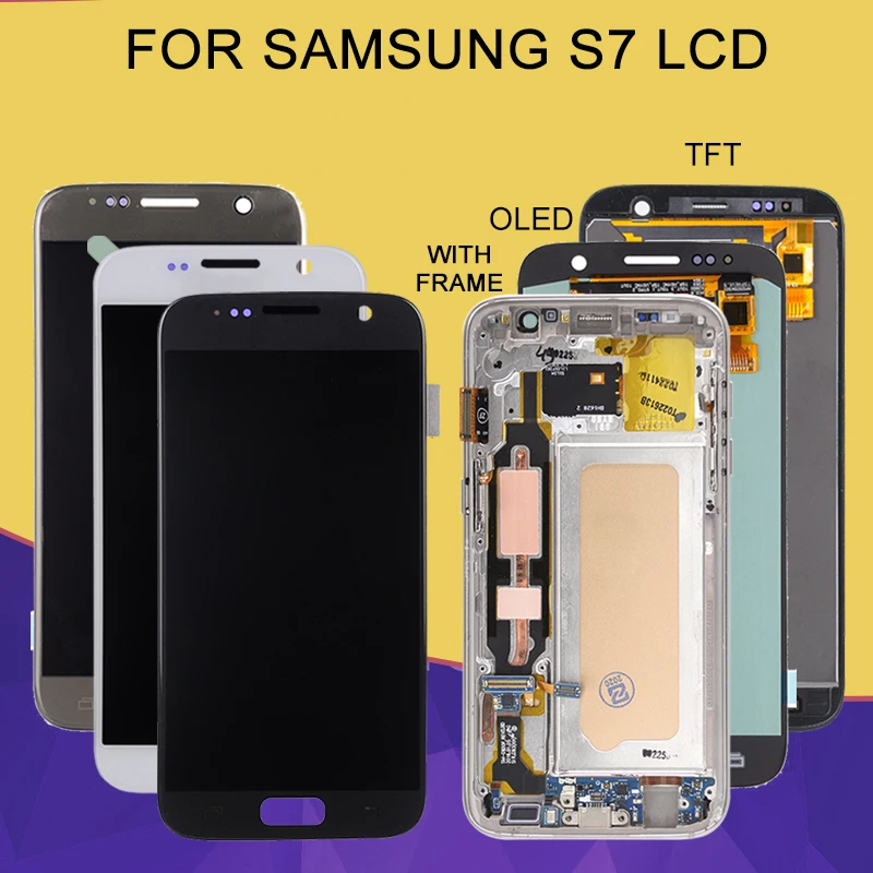 Catteny скидка 5 1 дюймов G930F дисплей для Samsung Galaxy S7 Lcd с сенсорным экраном дигитайзер
