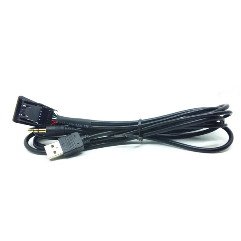 Автомобильный USB AUX разъем для наушников со штекером монтажный адаптер с