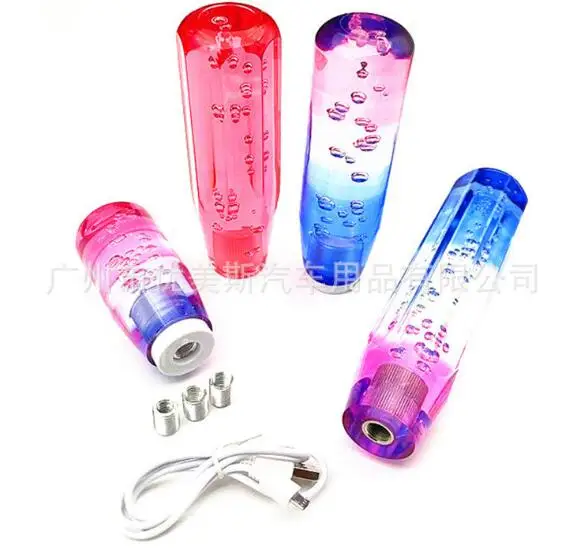 New 15cm Shift Knob Universal Crystal Bubble Gear Colorful Cool LED Light Fit For BMW Ford Passat Audi honda Toyota | Автомобили и
