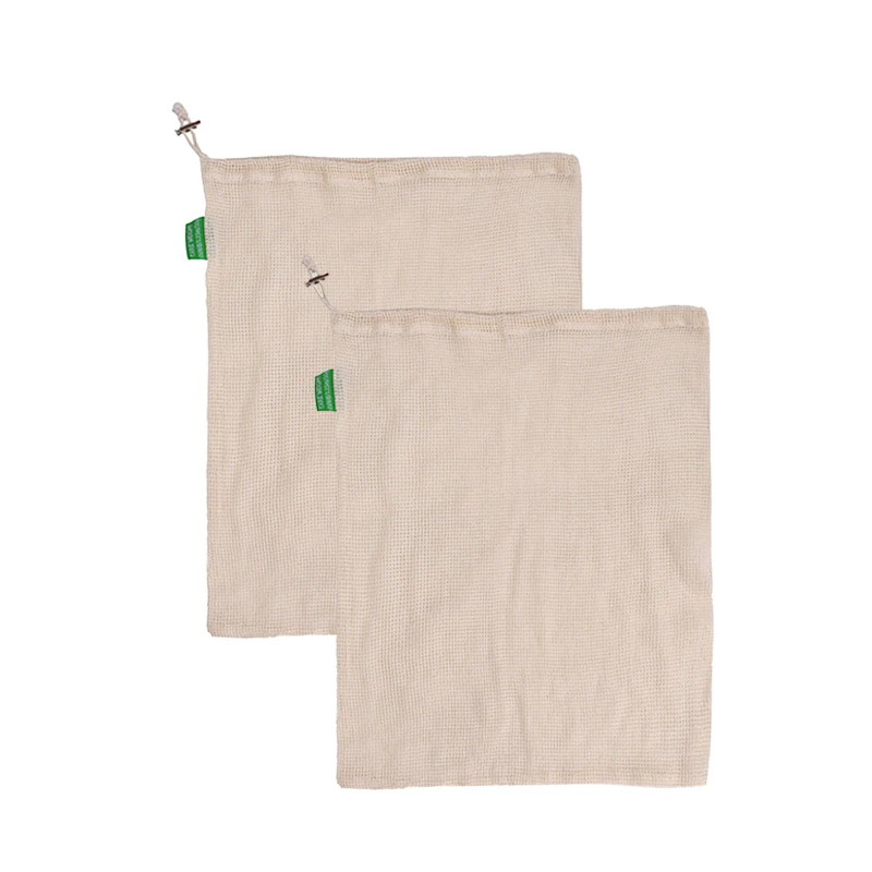 Сумка для овощей популярная хлопковая сумка фруктов и на шнурке зеленая