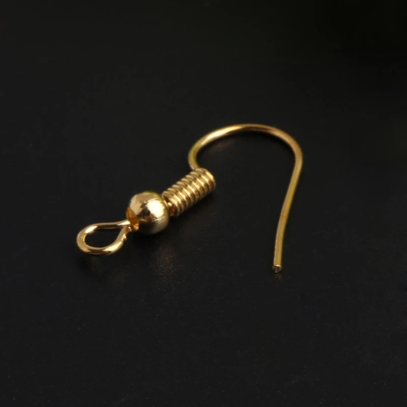 

100Pcs/Set Gold Plated Anti Allergy Earrings Clasps Hooks Vintage Jewelry Making 97QF