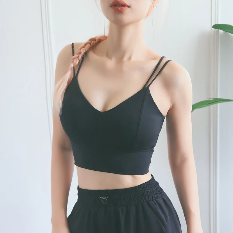 

Sexy Sports Bra Women Underwear Push Up Yoga Crop Top Bras Solid Athletic Vest Gym Fitness Shirt Sportswear XL Dropshipping