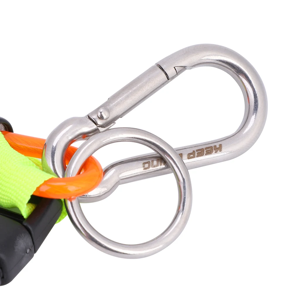 Наружный инструмент Горячая подводное плавание анти-потеря спиральная пружина шнур безопасности аварийный инструмент с одной быстроразъемной пряжкой