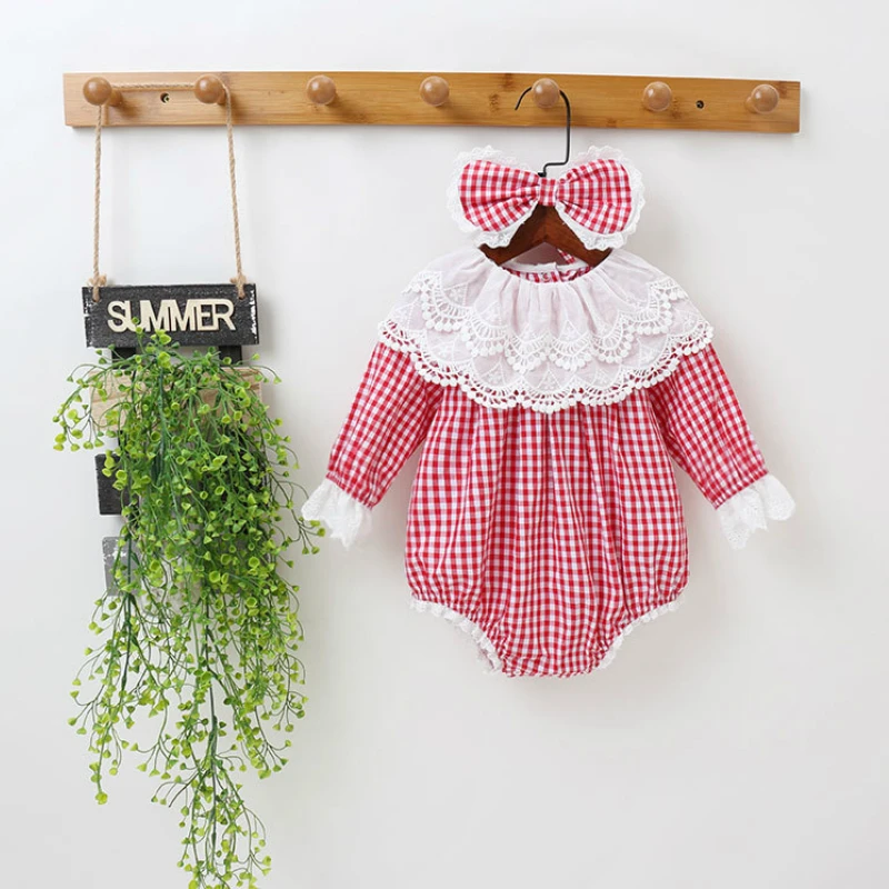 

Детский комбинезон с длинным рукавом и цветочным кружевом, на возраст 0-18 месяцев