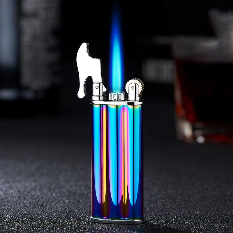 Ретро бутан турбо Зажигалка металлическая газовая зажигалка Пламя сигареты