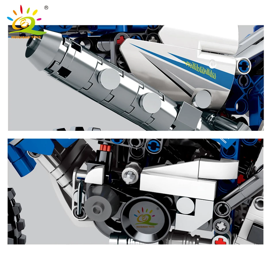 

HUIQIBAO 799Pcs Motorcycle Building Blocks Speed Champions Car DIY model Brick Educational Toys for children Kids gift