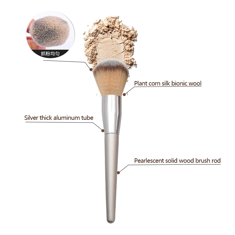 10 штук шампанского золота коническая деревянная ручка набор кистей для макияжа