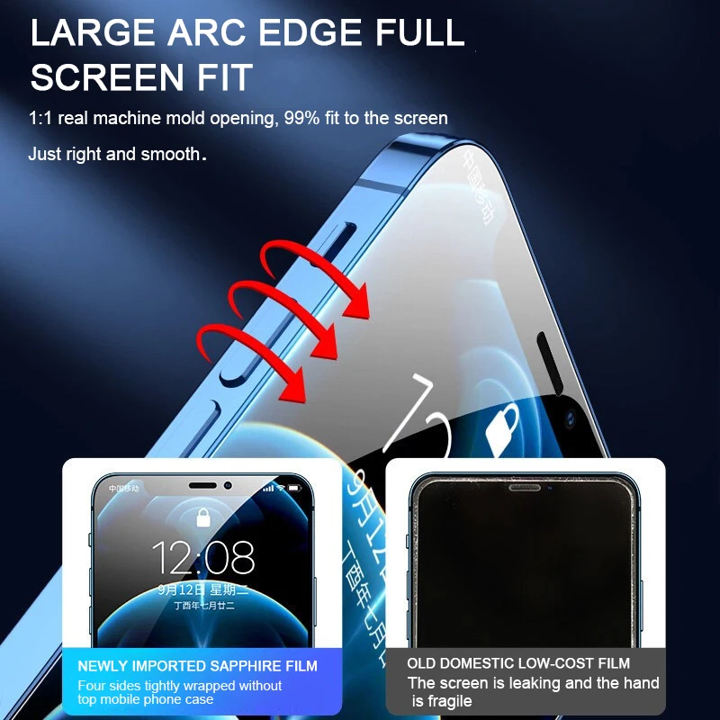 30D Full Cover Tempered Glass On For iPhone 14 13 12 11 Pro Max Mini XR XS Max Screen Protector Precision Protective Glass