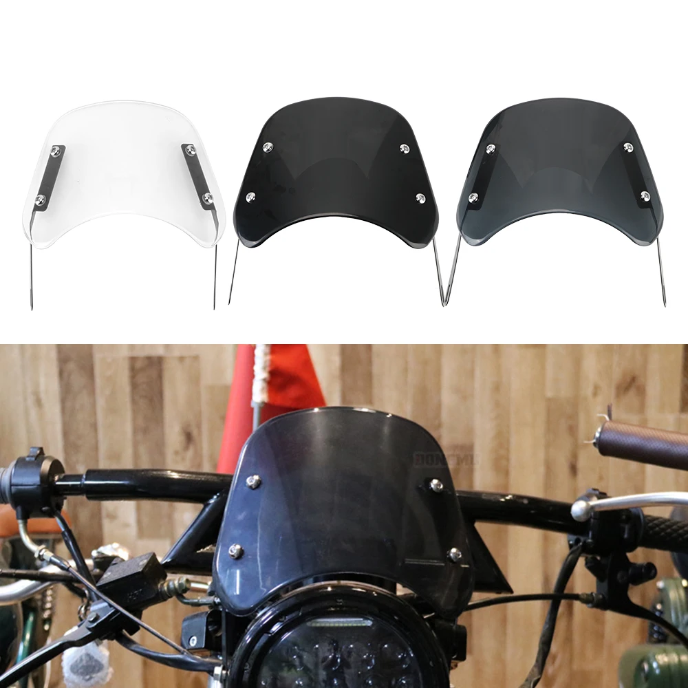 

5-7 inch Motorcycle Headlight Windshield Wind Deflector for Honda Kawasaki Suzuki