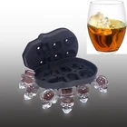 3D Череп Силиконовая форма льда кубиков льда прессформы шоколада лоток мороженого набор инструментов для самостоятельного виски коктейль кубика льда Череп