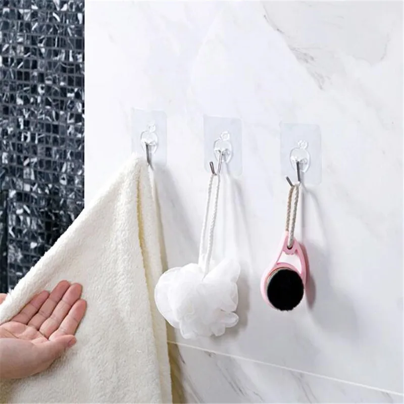 4 шт. самоклеящийся крепкий липкий крючок для подвешивания вешалка одежды