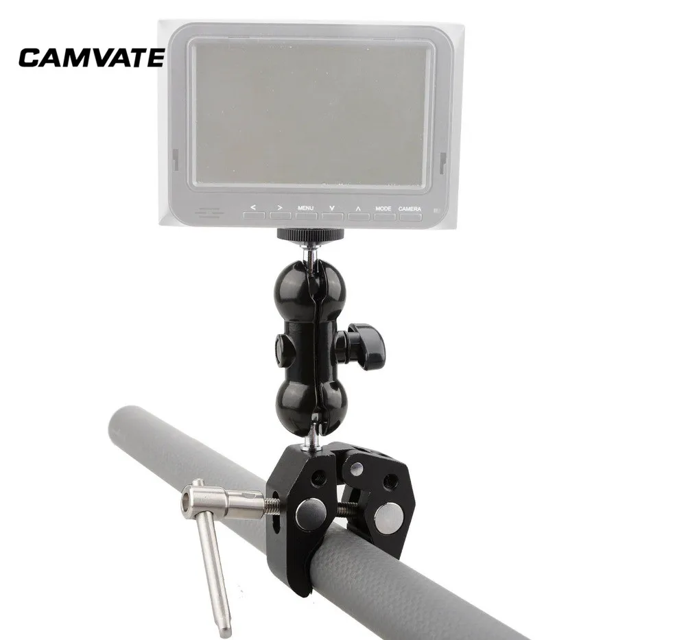 CAMVATE Супер Зажим краб зажим с 360 ° вращающийся мячик наголовное крепление для DSLR