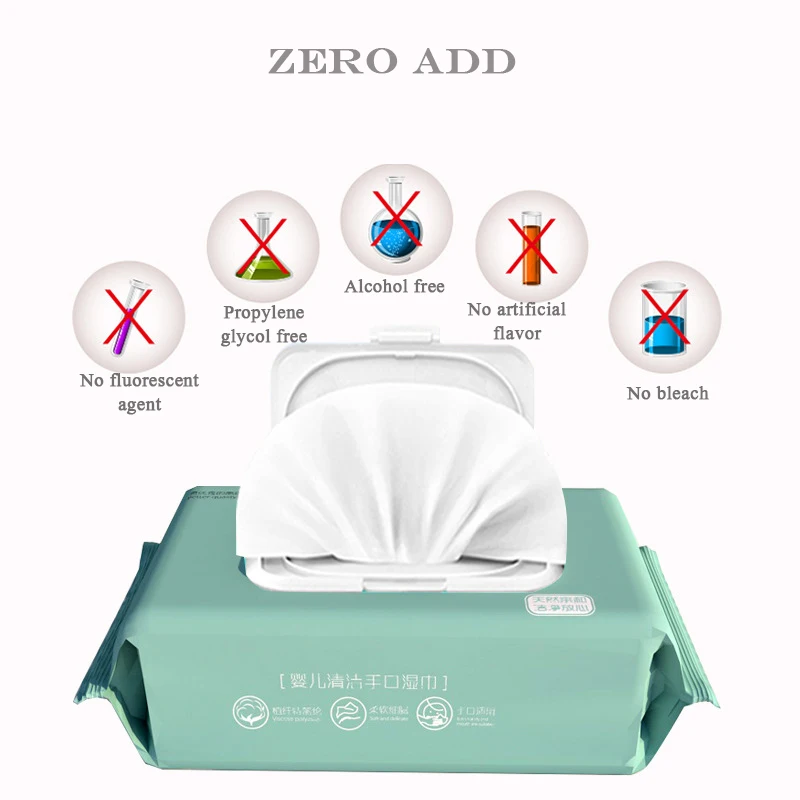 3 шт детские влажные салфетки с чехлом без запаха 80 рисов/упаковка для рук и рта