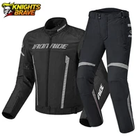herobiker motorcycle jacket pants suit cold proof waterproof winter men motorbike riding jacket protective gear armor clothing