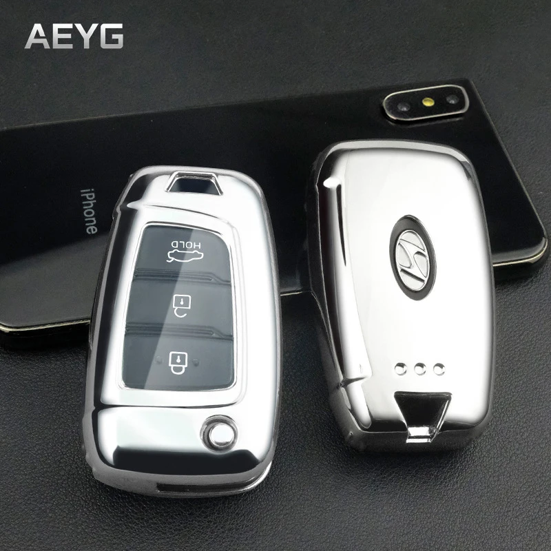 

Soft TPU Car Smart Key Case Cover Shell Fob For Hyundai Elantra Tucson Santa Fe Solaris Tucson i30 i40 KONA Genesis Accessories