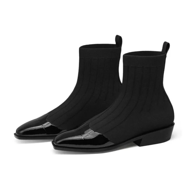 Женские офисные Ботинки Taoffen короткие ботинки с квадратным носком на плоской