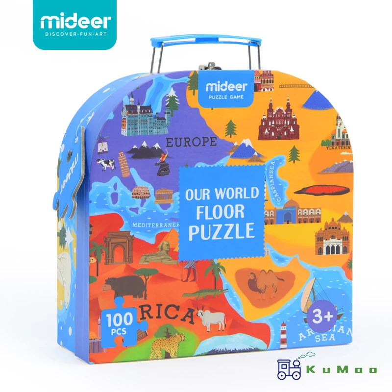 Mideer World напольный 100 шт Jigswa головоломка для детей раннего образования игрушки и