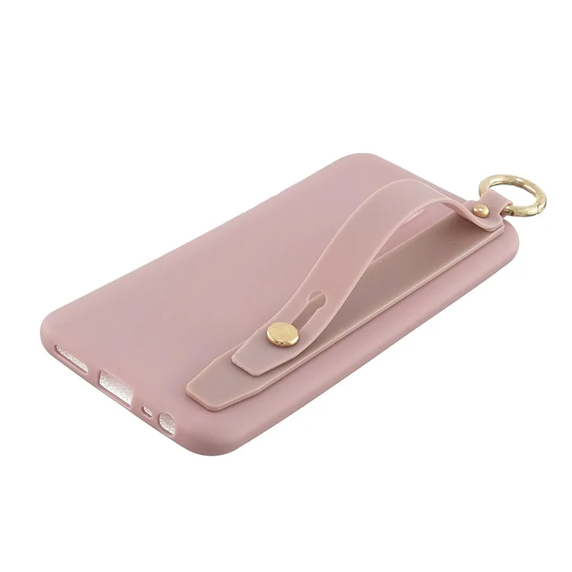 Fashion Soft Case For Xiaomi Redmi Note 8 7 6 5 Pro 8T 5A Prime Silicone Wrist Strap Hand Band Stand Cover |