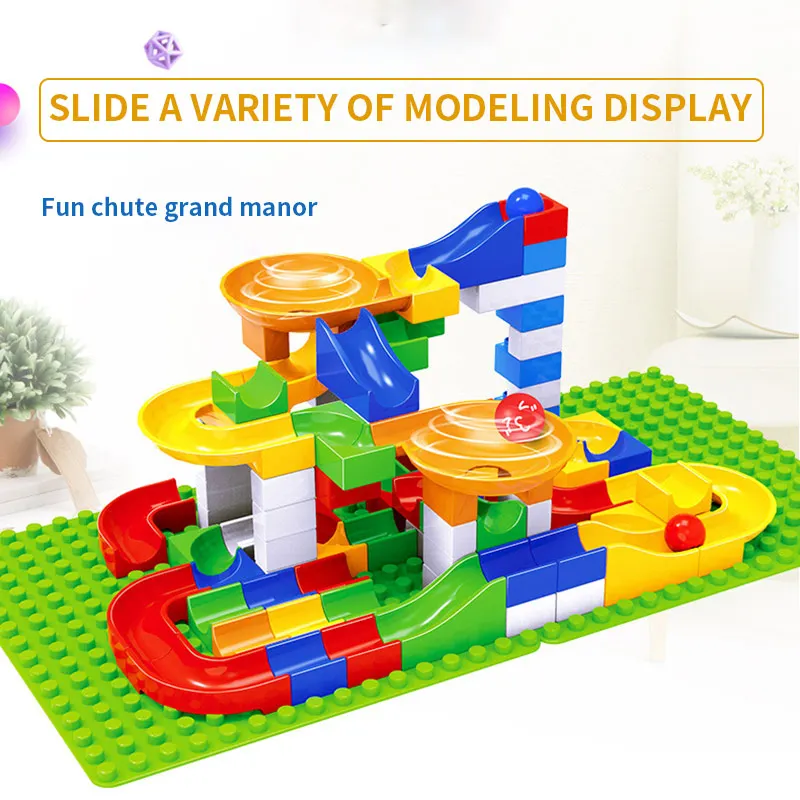 DIY Marble Race Run шар лабиринт трек строительные блоки совместимые с воронкой горка
