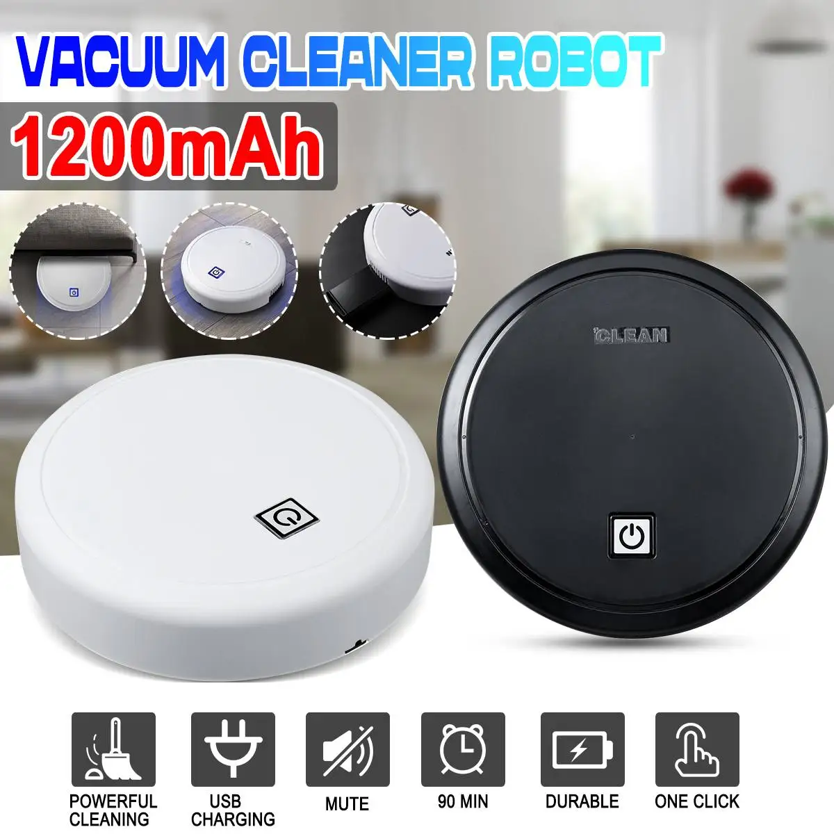 Перезаряжаемый автоматический умный робот пылесос для дома уборщик всасывающая