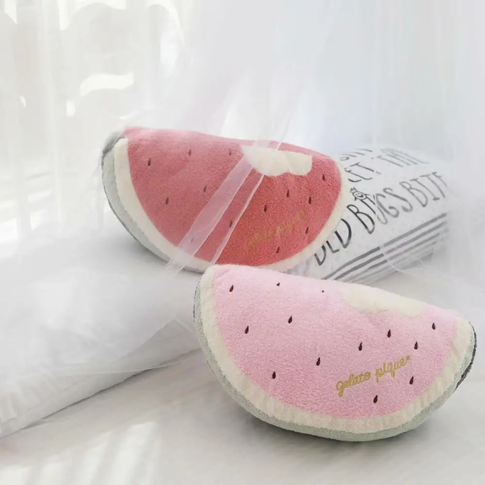 

Cute watermelon pillow blanket dual-use plush toy fruit office school creative decor nap high quality birthday gift for kids