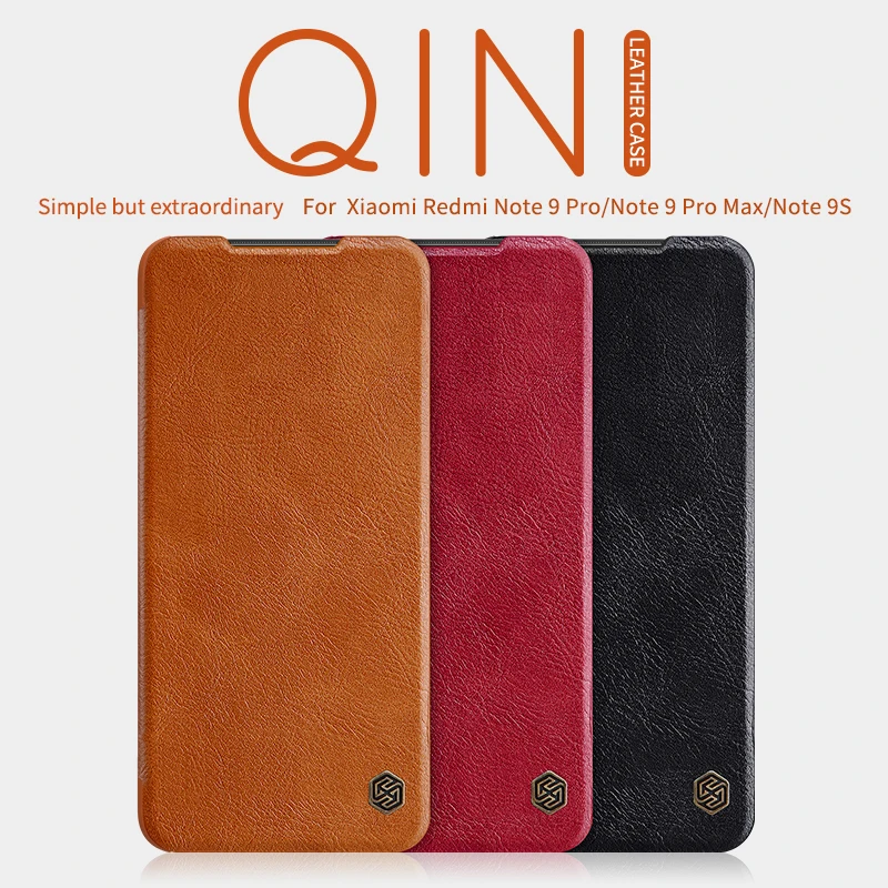 Кожаный чехол для Xiaomi redmi Note 9 Pro Funda note 8 NILLKIN Qin откидной кожаный чехол-бумажник Mi 10