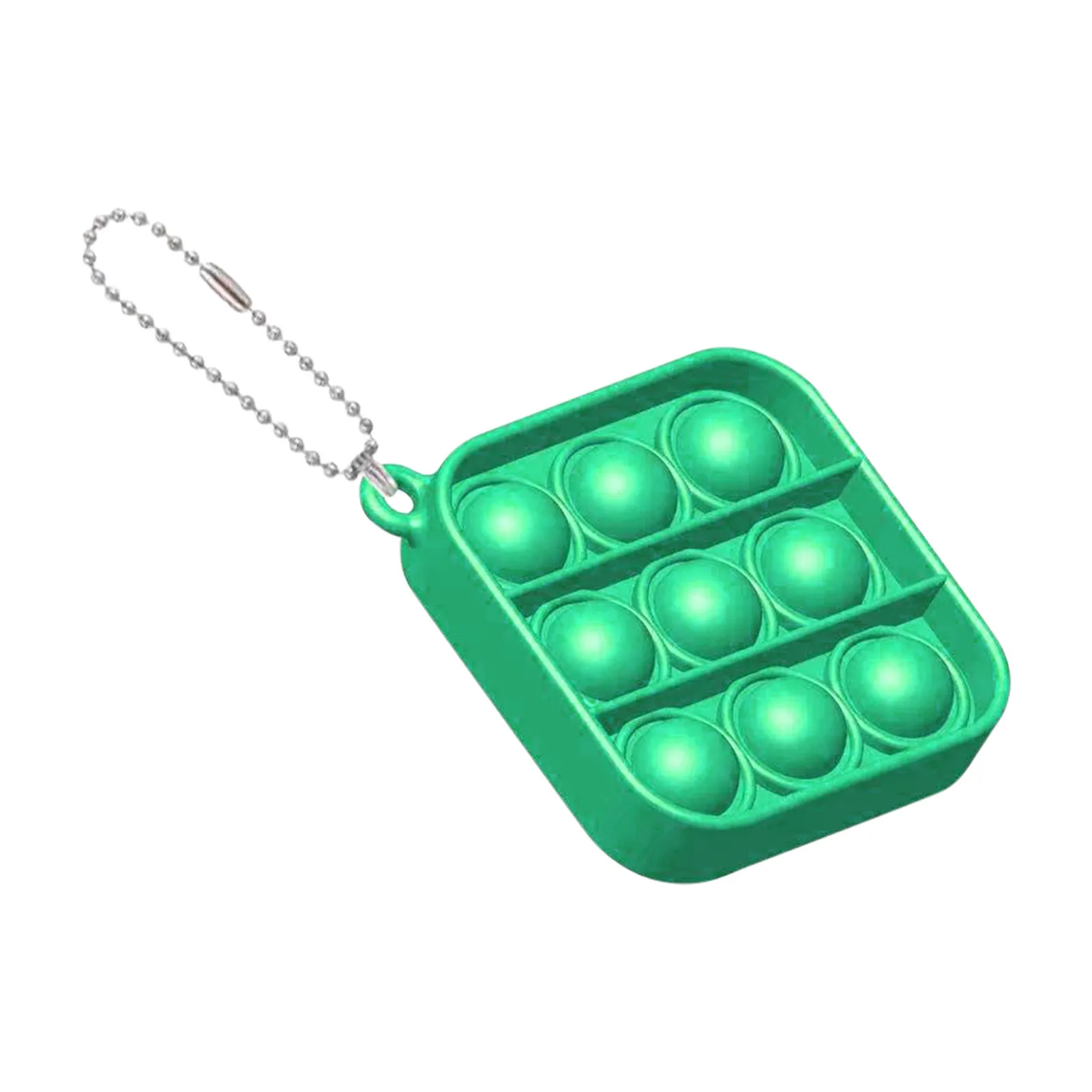 Juguete sensorial de silicona para personas inquietas, colgante de burbujas de empuje con hoyuelos simples, necesidades especiales para el autismo, juguete para apretar el estr&eacute;s-2