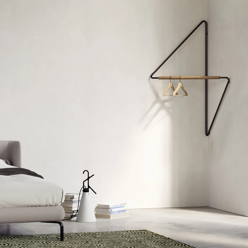 

Вешалка для спальни, гостиной, красная сетчатая настенная подвесная нордическая простая креативная Декоративная вешалка для пальто