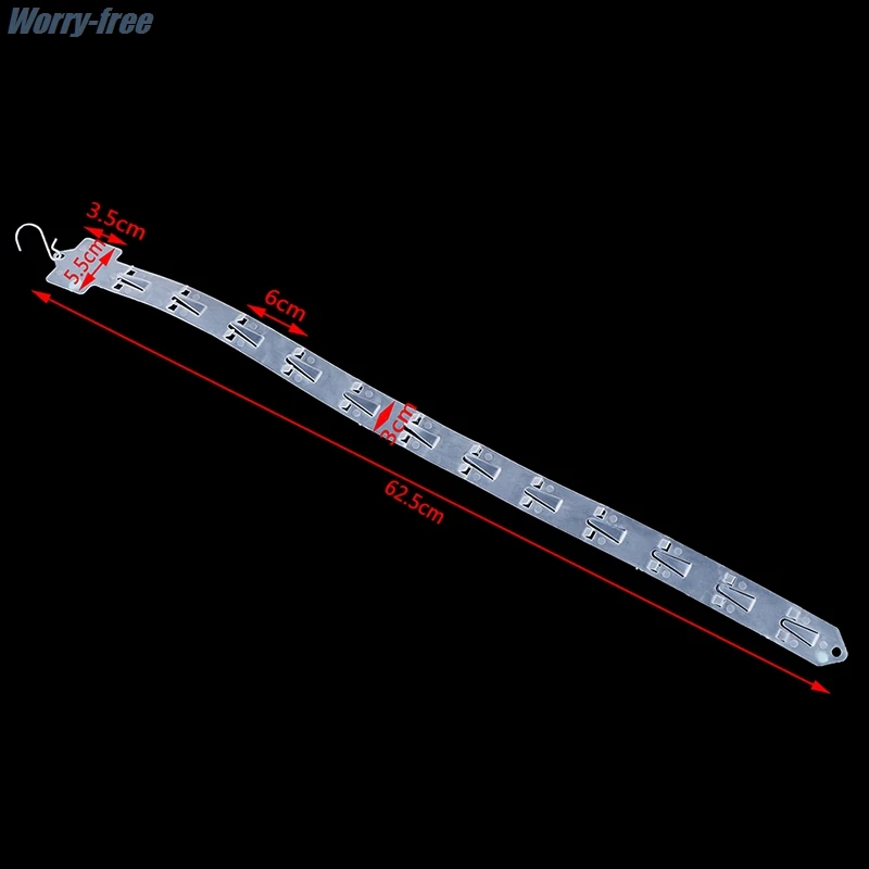 

1Pc Pvc Plastic Supermarket Hanging Strip Hanging Display Strip Injection Home Storage Transparent Hanging Strip