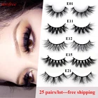 25 партлот Visofree норковые ресницы 3D норковые ресницы без жестокости ресницы ручной работы многоразовые натуральные ресницы