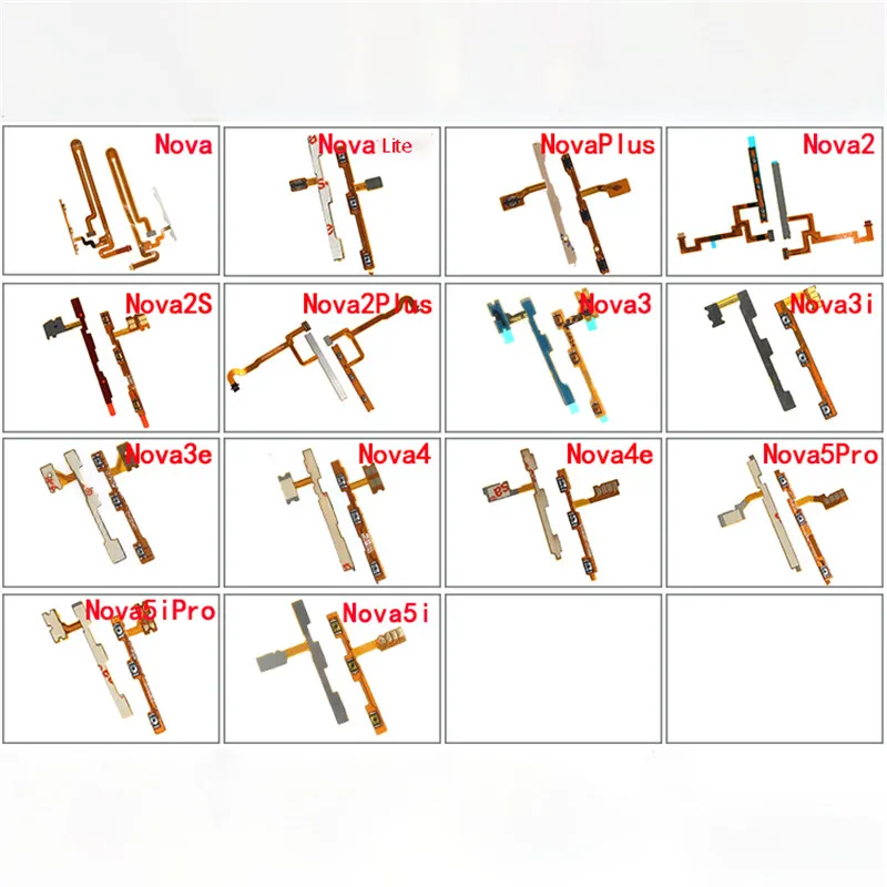 Кнопка включения/выключения питания гибкий кабель лента для Huawei Nova 5 Pro Plus Lite 2 4 2S
