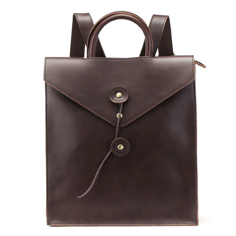 

Портфель-мессенджер из кожи Крейзи Хорс для мужчин, многофункциональная сумка для ноутбука 14 дюймов, офисный деловой тоут для мужчин