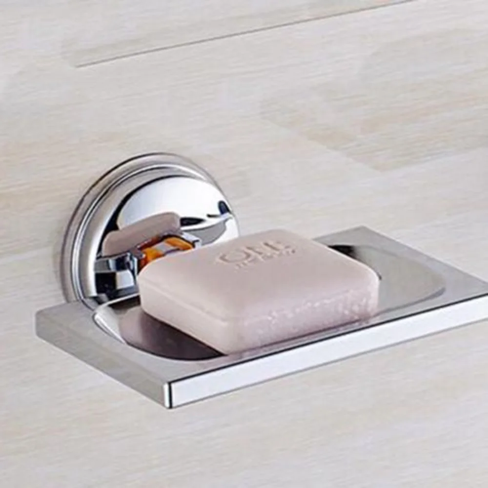 

Stainless Steel Wall Mounted Bathroom Shower Soap Dish Holder Cup Tray Basket