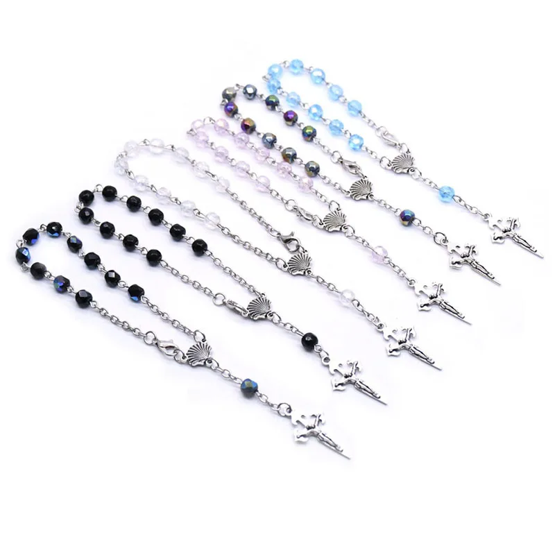 QIGO религиозное ювелирное изделие браслет четки с кристаллами пластиковой
